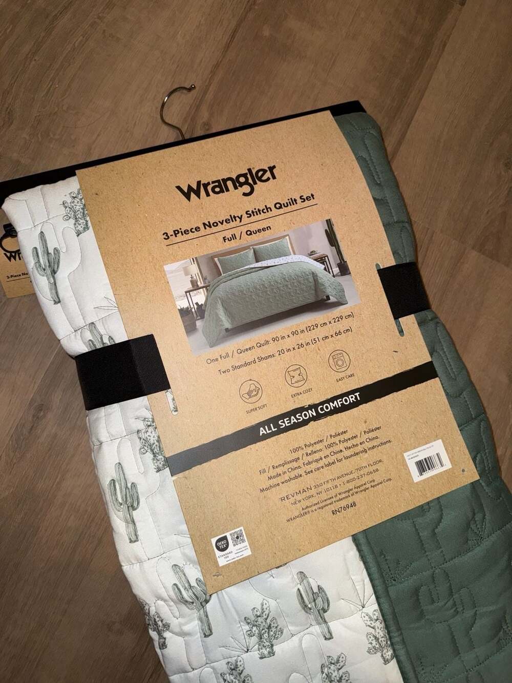 Wrangler 3-Piece Novelty Stitch Quilt Set, Full / Queen
